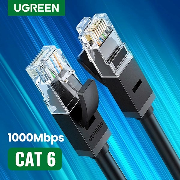 UGreen Cat6 UTP Ethernet Lan Cable 1000Mbps 1m Black NW102 / 20159 –  DynaQuest PC
